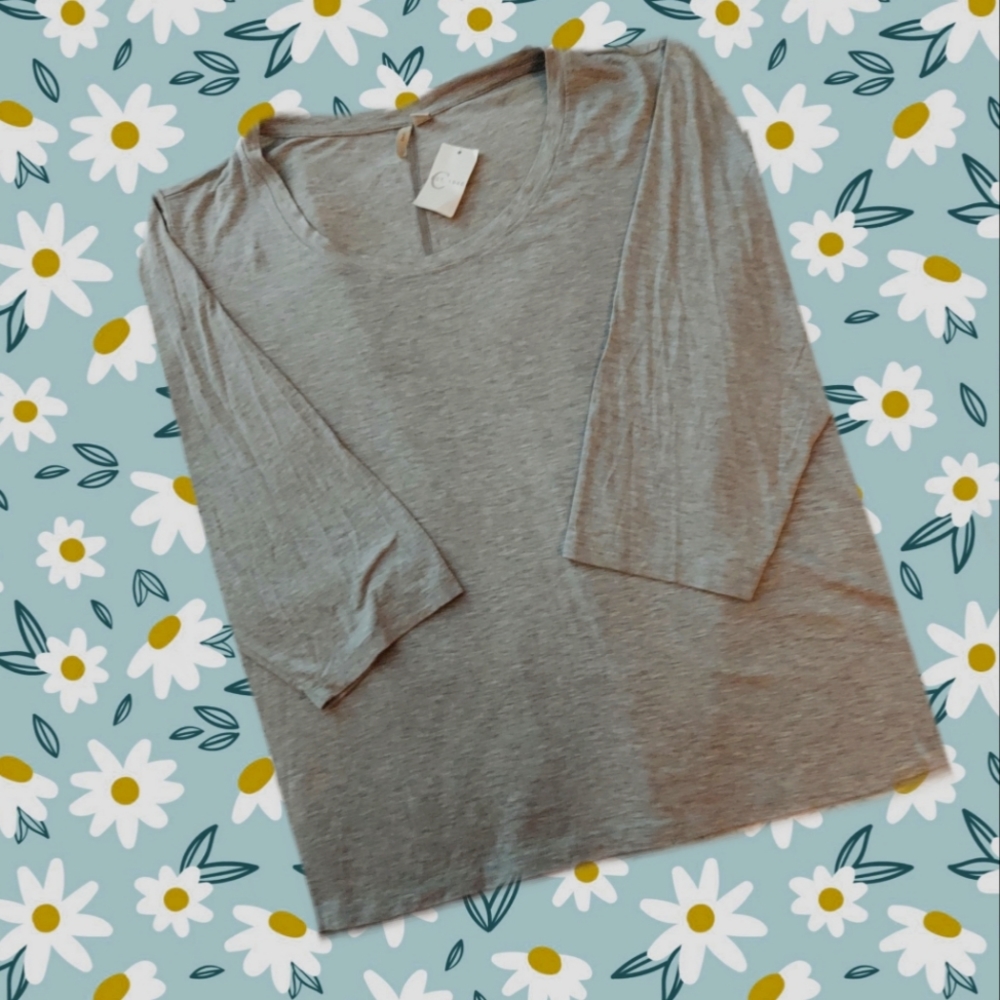 3/$25 Plus Size Tee 26/28. Gray. NWT.